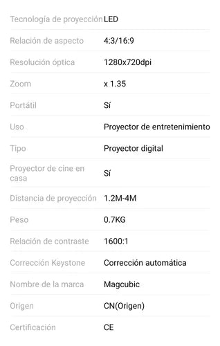 Proyector de pantalla gigante